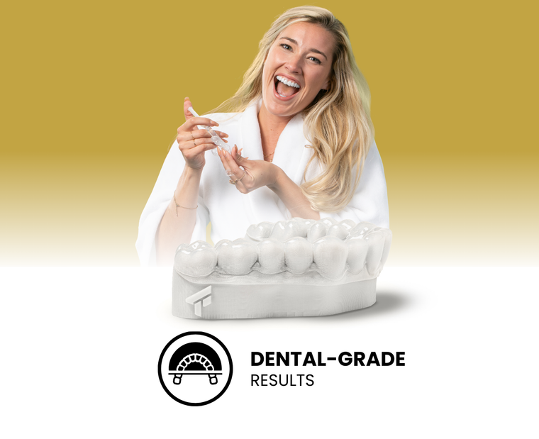TRUFIT custom whitening tray for even gel coverage and professional whitening results at home