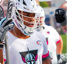 Lacrosse player wearing TRUFIT mouthguard