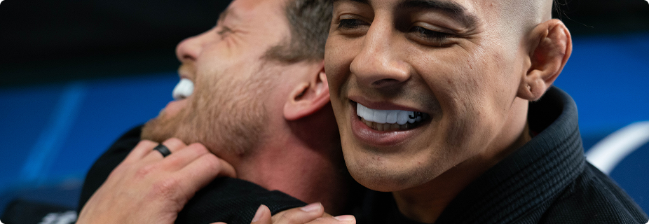 BJJ athlete wearing a TRUFIT mouthguard