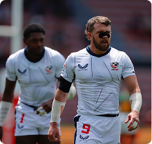 Rugby player wearing TRUFIT mouthguard