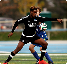 Soccer player wearing TRUFIT mouthguard
