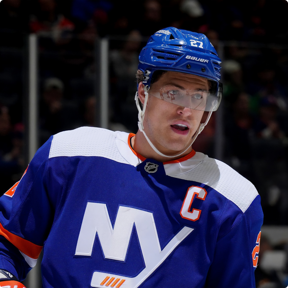 Hockey athlete with a TRUFIT mouthguard