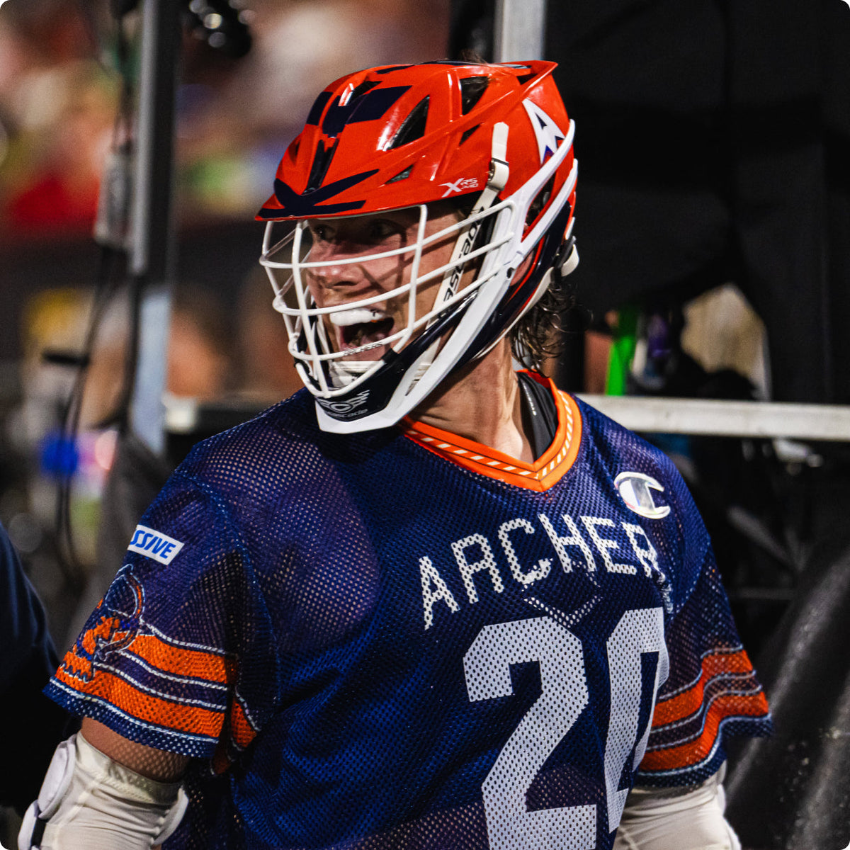 Lacrosse athlete with a TRUFIT mouthguard