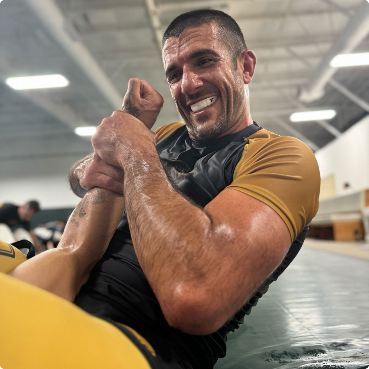 MMA athlete with a TRUFIT mouthguard